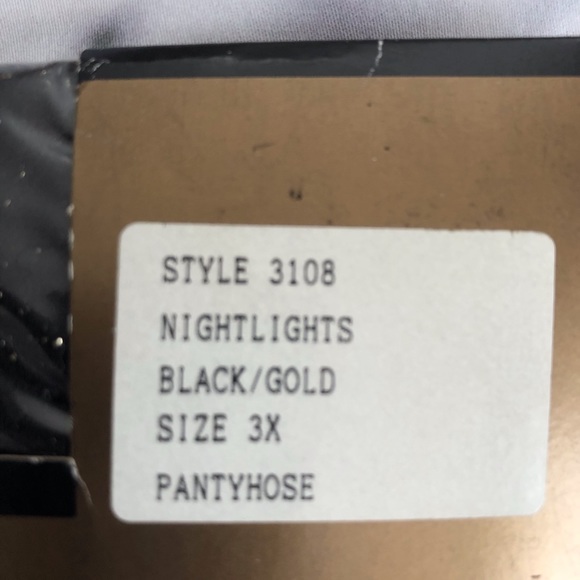 ✨ Black Pantyhose with Gold Specks - Picture 2 of 4